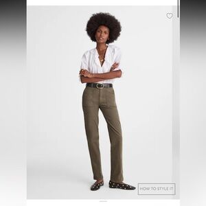 Madewell NWOT Tall Low-Slung Baggy Utility Pants size 28 TALL